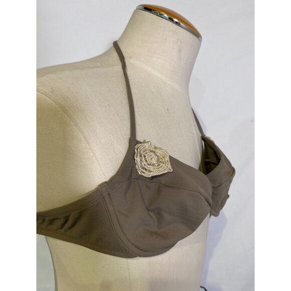 KENZO Tan Nude Two Piece Bikini Set Top Sz 34C + Bottom Sz 12 Bathing Suit - Picture 5 of 16